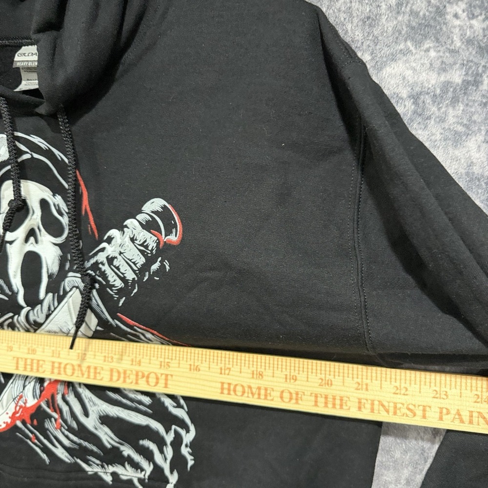 Ghost Face Hoodie The Icon Of Halloween Graphic Sweatshirt Mens 2XL Black - Picture 5 of 10